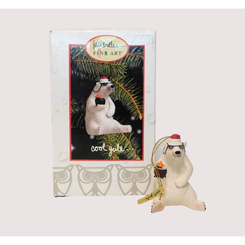 Greenwich Workshop Will Bullas Fine Art Cool Yule Polar Bear Holiday Ornament